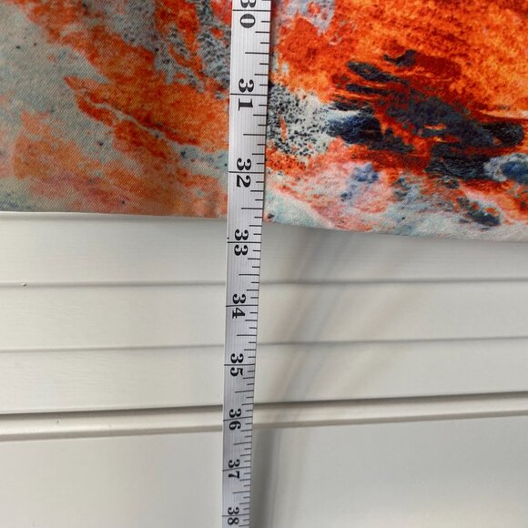 Bec & Bridge Fire and Ice Short Sleeve Mini Dress, Blue Orange, Size 4 - Picture 4 of 6